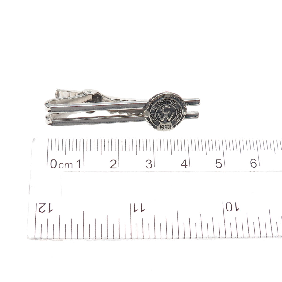 ANSON 925 Sterling Silver Vintage 1963 CW Cost Reduction Award Tie Clip