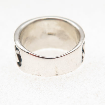 925 Sterling Silver Vintage Celtic Knot Oxidized Ring Size 5.75