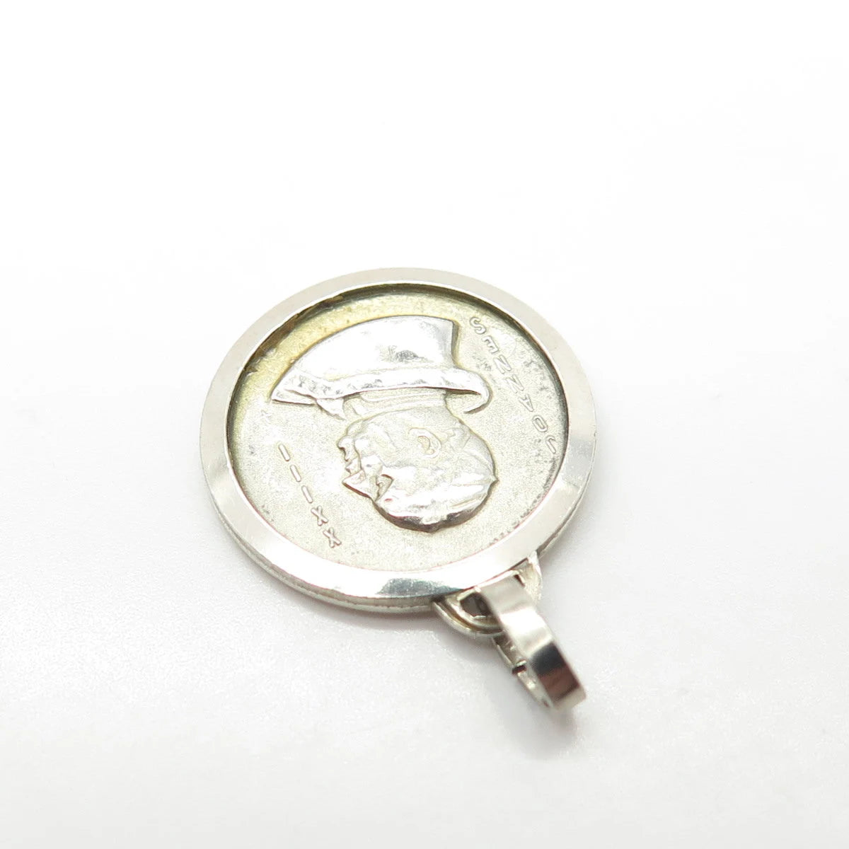 800 Silver Vintage Joannes XXIII Religious Theme Pendant