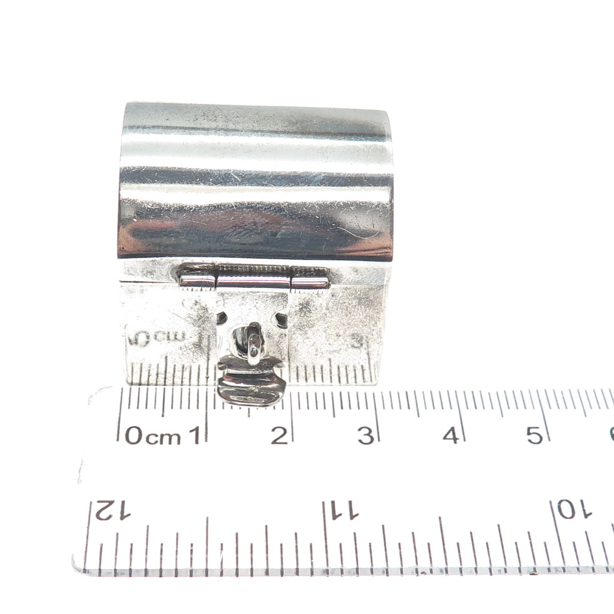 925 Sterling Silver Vintage Mexico Treasure Chest Pill Box Miniature