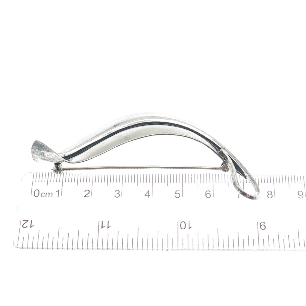 FELCHCRAFT 925 Sterling Silver Vintage Floral Leaf Oxidized Pin Brooch