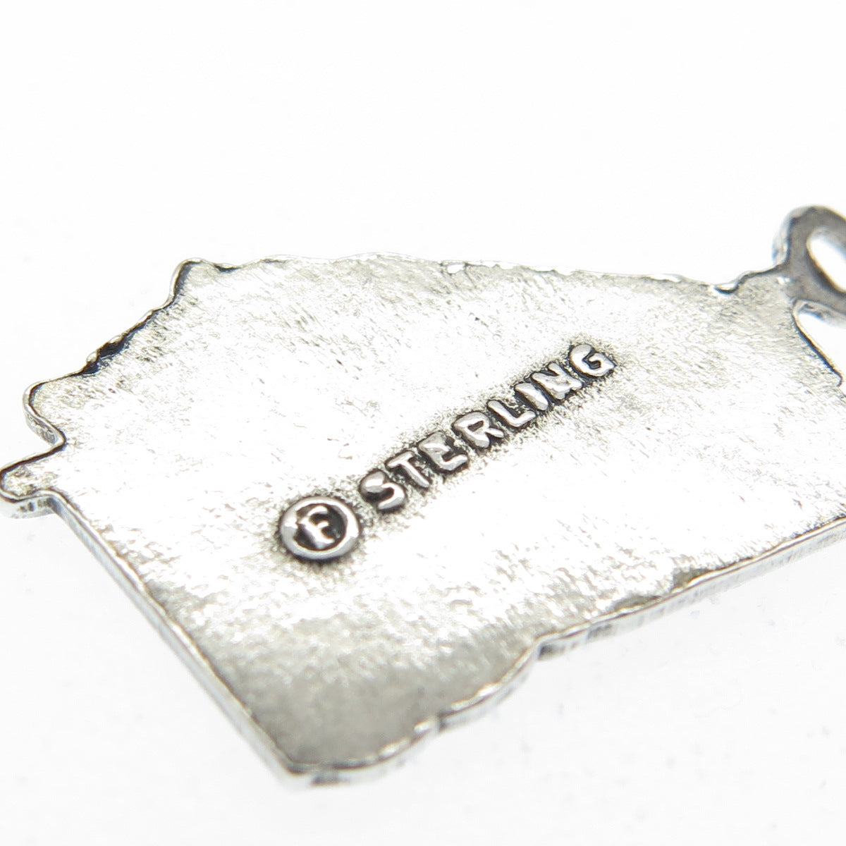 FRENCH & FRANKLIN 925 Sterling Silver Vintage Georgia State Map Charm Pendant