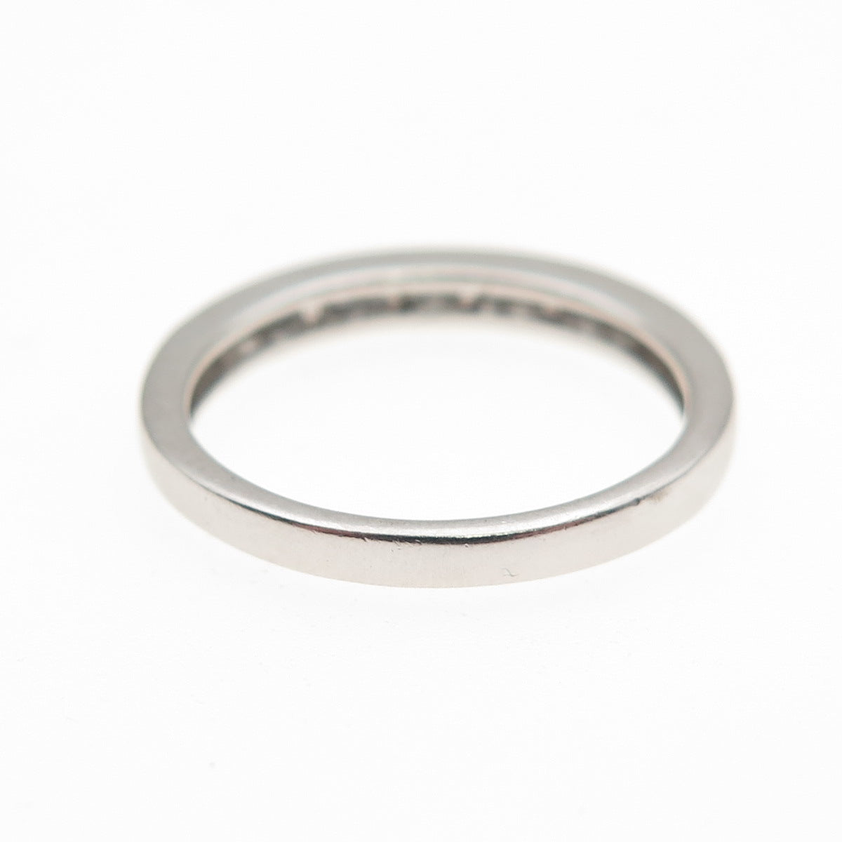 925 Sterling Silver Round-Cut C Z Half Eternity Band Ring Size 7