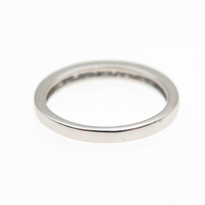 925 Sterling Silver Round-Cut C Z Half Eternity Band Ring Size 7