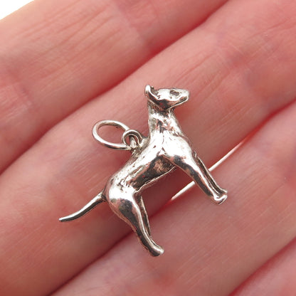 Maisels Indian 925 Sterling Silver Vintage Doberman 3D Mini Charm Pendant