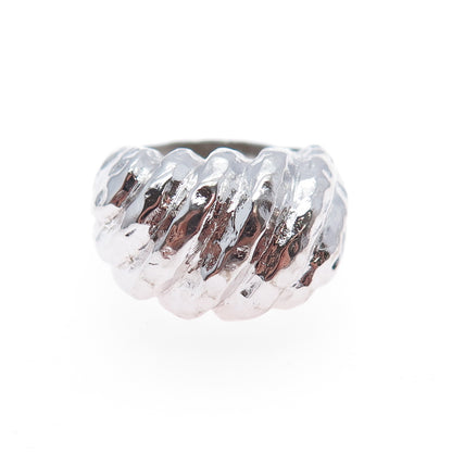 ESPO JOSEPH ESPOSITO 925 Sterling Silver Vintage Ribbed Dome Ring Size 9