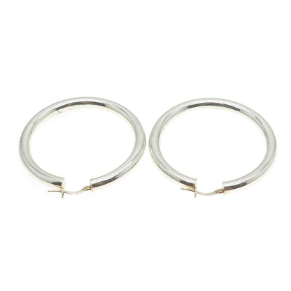 925 Sterling Silver Vintage Hinged Hoop Earrings