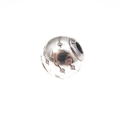 Pandora 925 Sterling Silver C Z Essence Collection Trust Slide Bead Charm