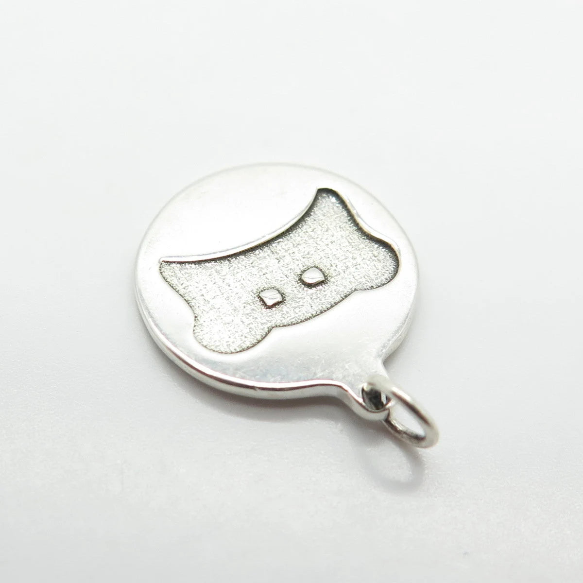 925 Sterling Silver Vintage Koala Round Charm Pendant
