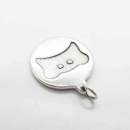 925 Sterling Silver Vintage Koala Round Charm Pendant