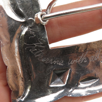 Terry Williams Navajo Old Pawn Sterling Silver Vintage Southwestern Belt Buckle