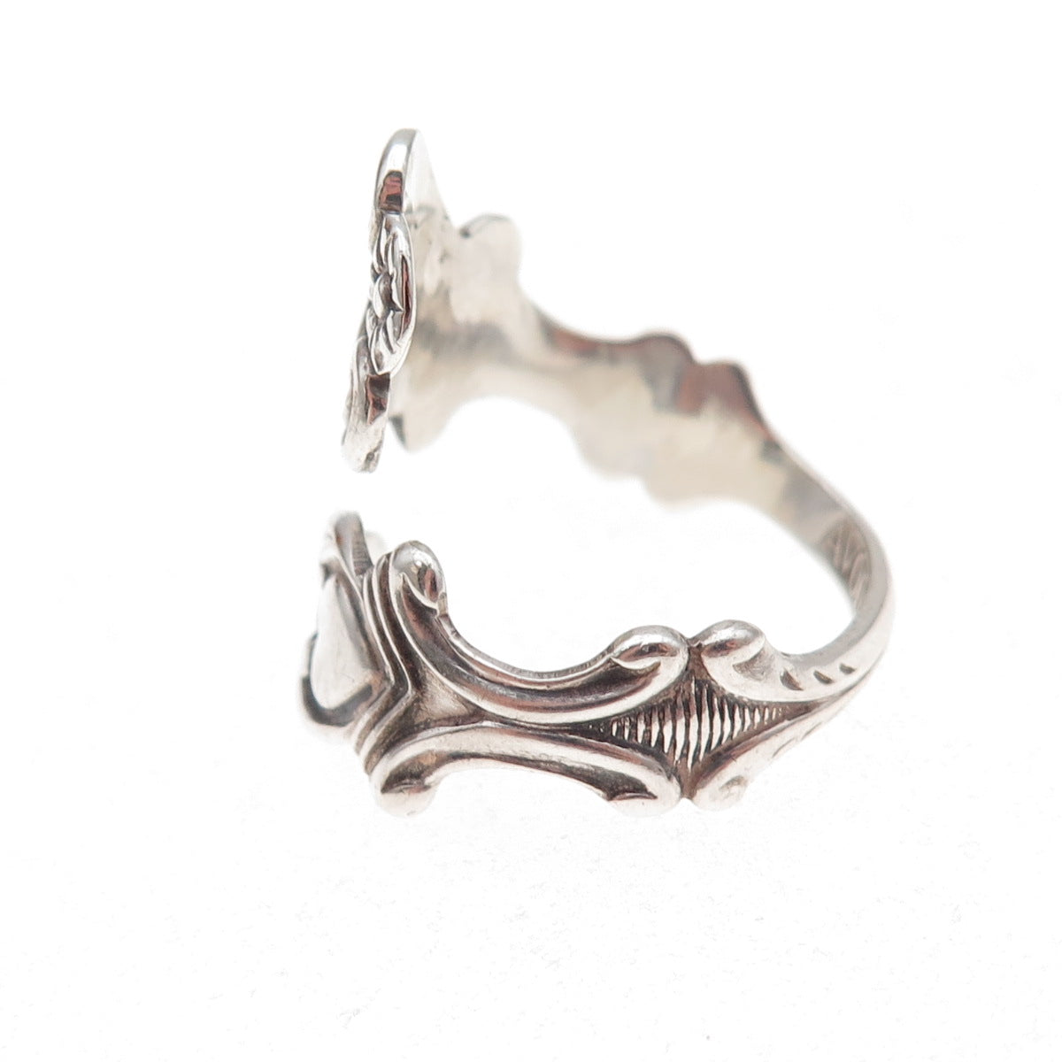 Avon 925 Sterling Silver Vintage Treasured Heart Adjustable Ring Size 8.75