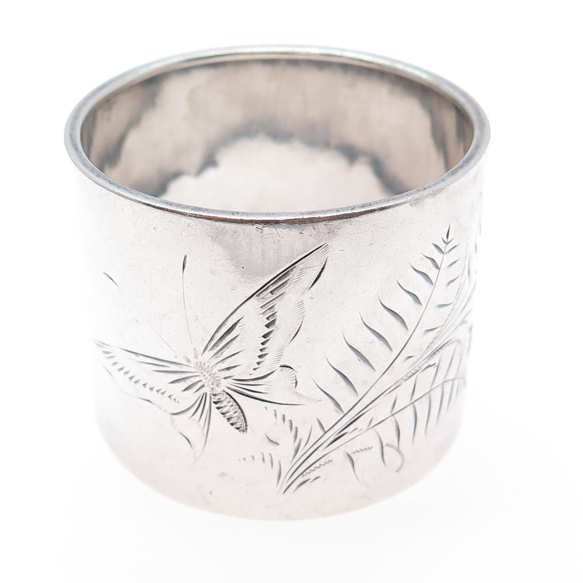 GORHAM 925 Sterling Silver Antique Victorian Engraved Napkin Ring Holder #880