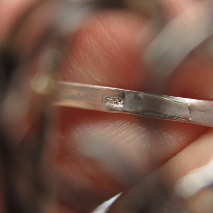 925 Sterling Silver Vintage Modernist Swirl Cocktail Ring Size 5.75