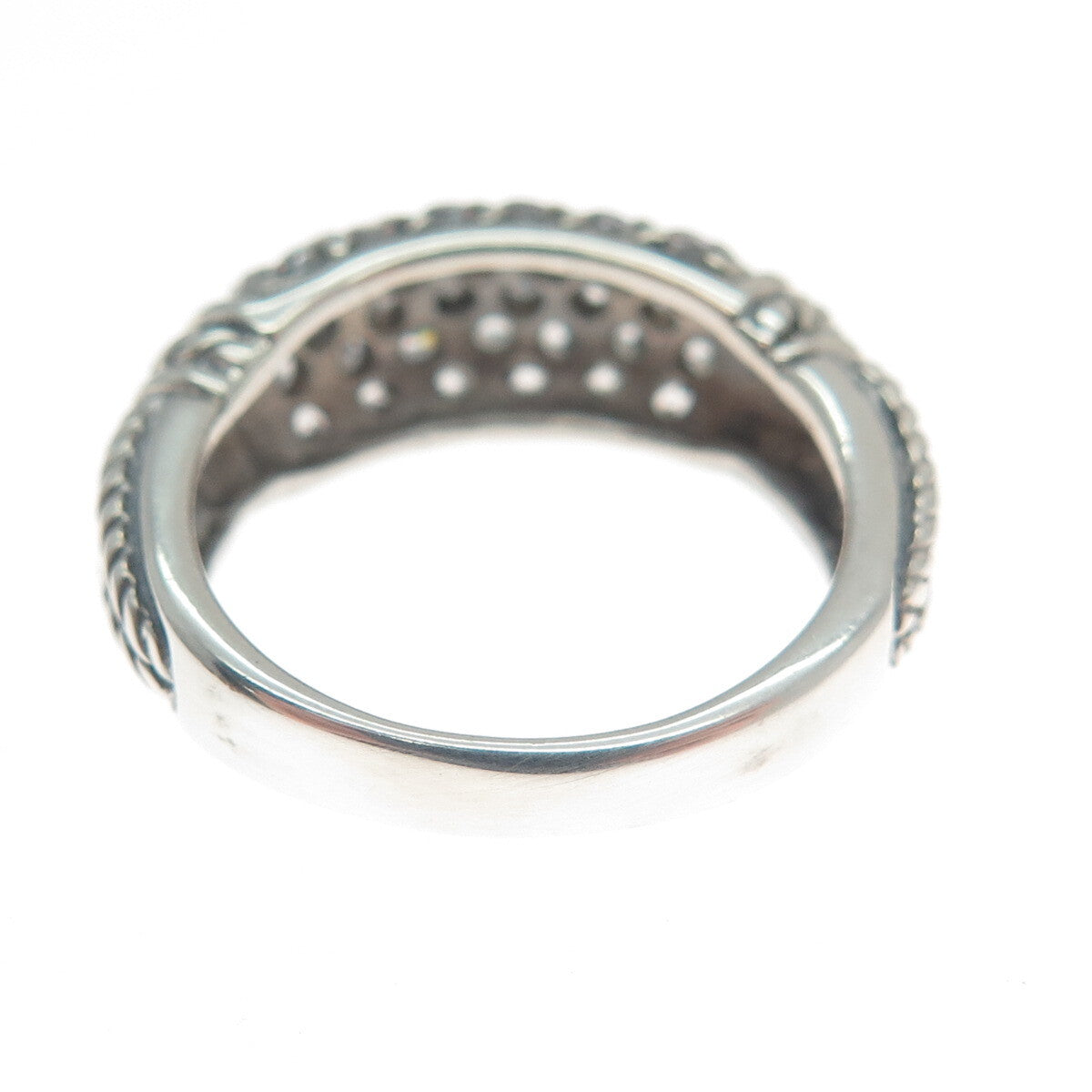 925 Sterling Silver Vintage Round-Cut C Z Ring Size 6