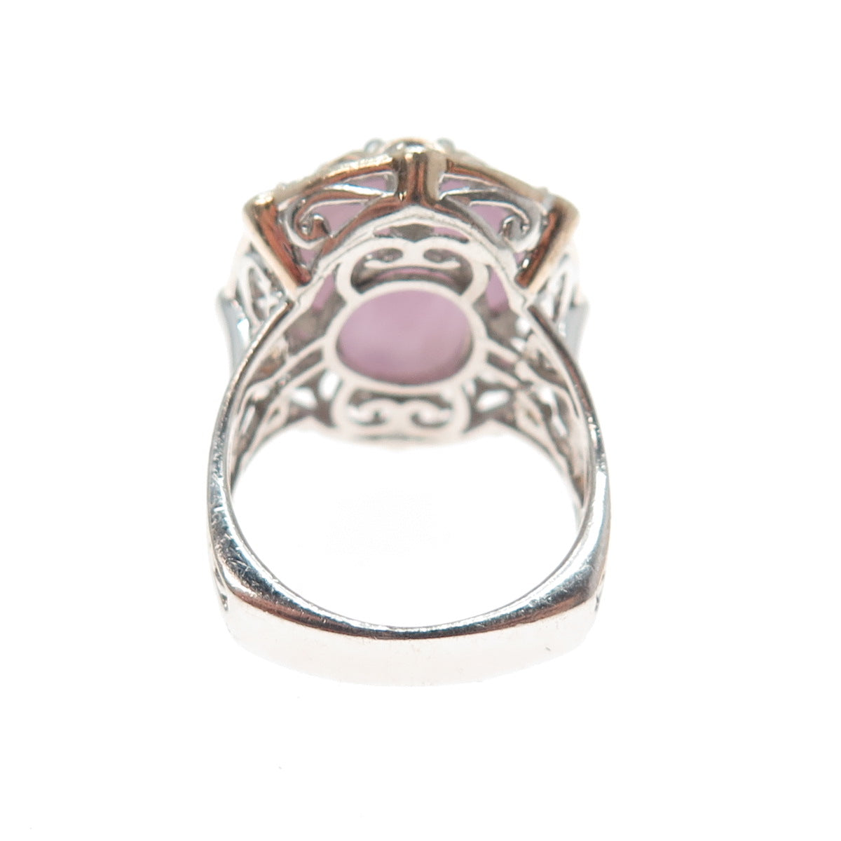 MICHAEL VALITUTTI Gems En Vogue Sterling 2-Tone Quartz & Amethyst Ring Size 6.25
