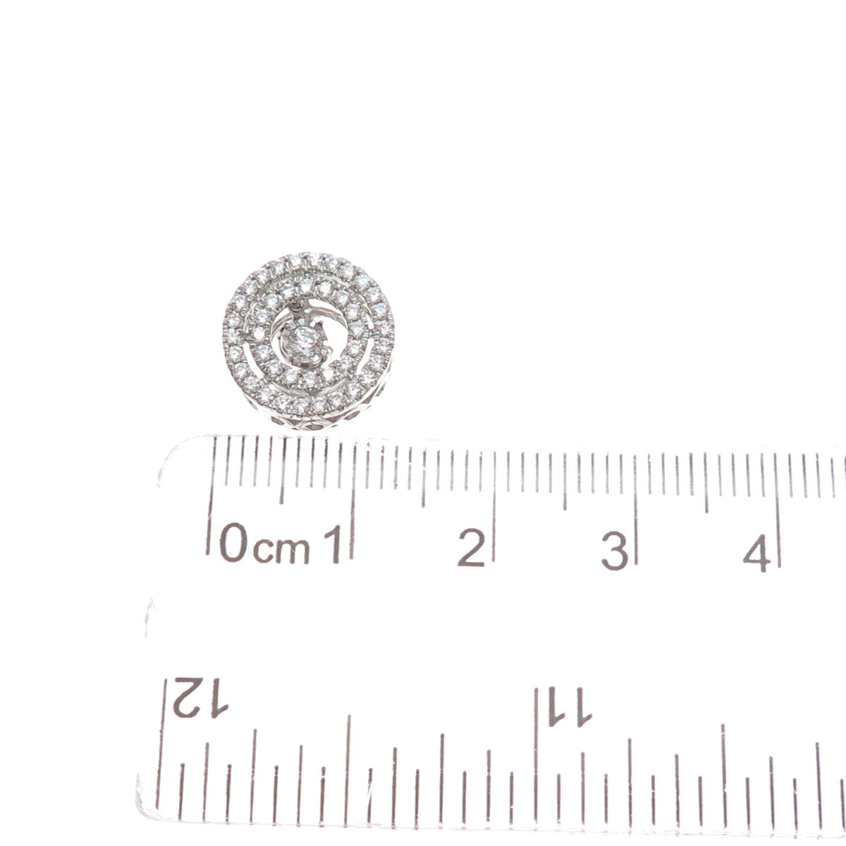 925 Sterling Silver Round-Cut Shaped C Z Sparkle Minimalist Slide Pendant