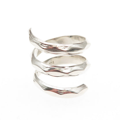 Dominique Dinouart Sterling Vintage Mexico Modernist Adjustable Ring Size 8.25