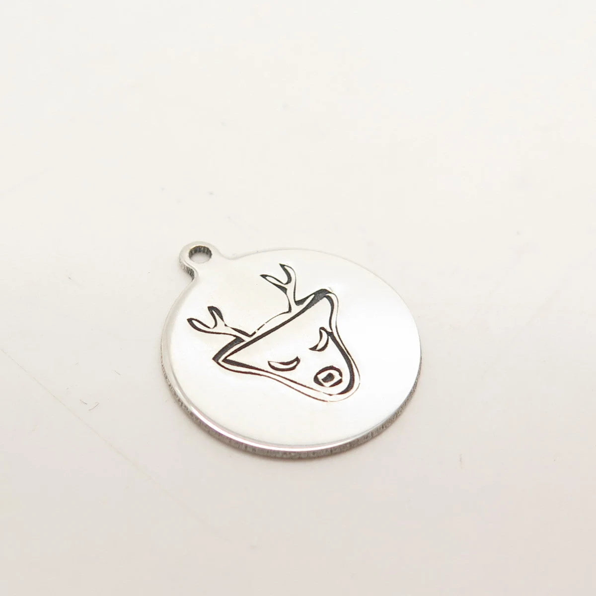 925 Sterling Silver USA Two In Town Moose / Deer Charm Pendant