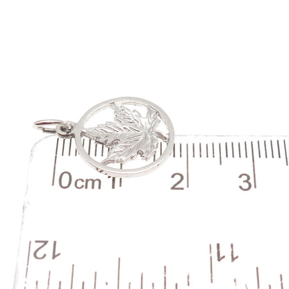 925 Sterling Silver Vintage Canadian Maple Leaf Mini Charm Pendant