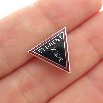925 Sterling Silver Vintage Enamel Student National Education Association Pin