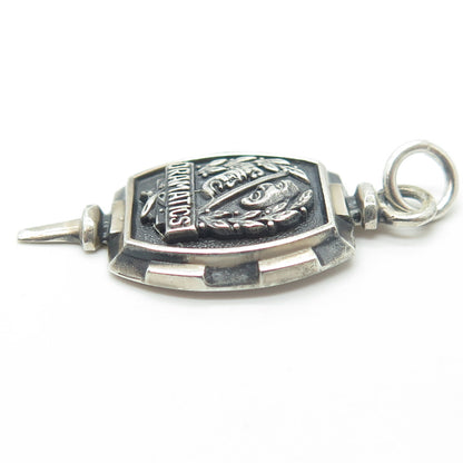 HERFF JONES 925 Sterling Silver Vintage Dramatics Memorabilia Charm Pendant