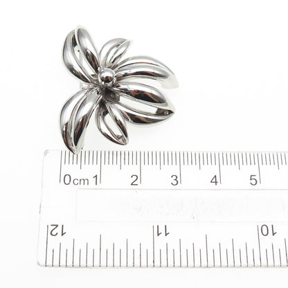 Breadner & Co. 925 Sterling Silver Vintage Modernist Flower Pin Brooch