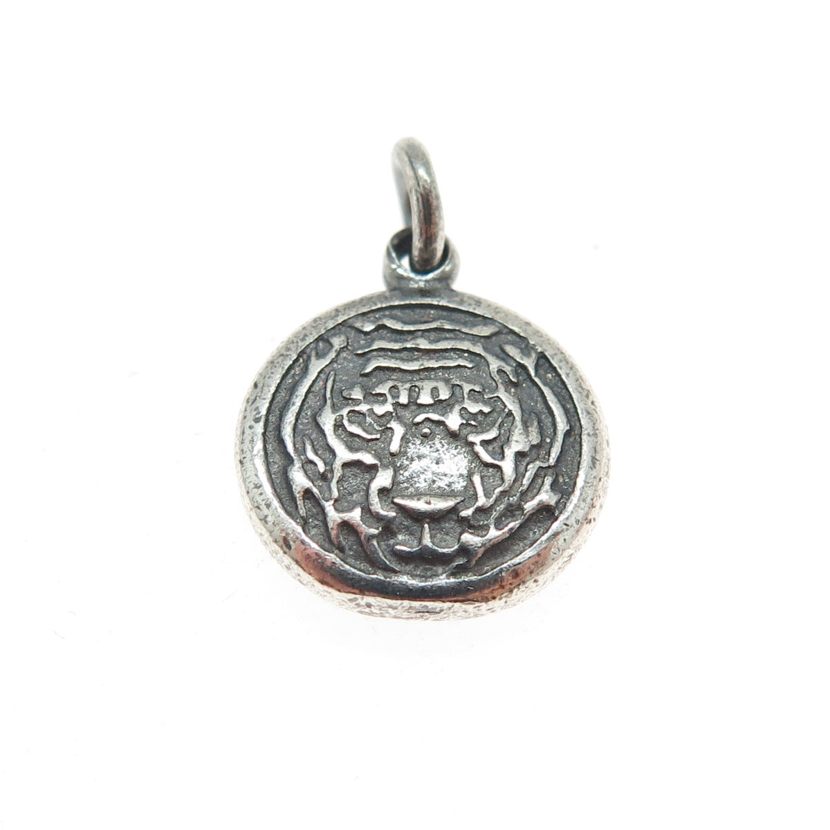 925 Sterling Silver Vintage Gemini Zodiac & Tiger Chinese Horoscope Mini Pendant