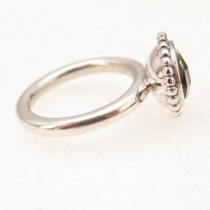 Pandora 925 Sterling Silver Real Green Amethyst Autumn Skies Ring Size 6.75