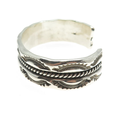 Old Pawn 925 Sterling Silver Vintage Artisan Southwestern Adjustable Bracelet 7"