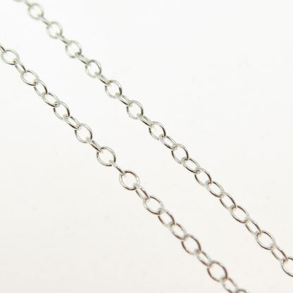 925 Sterling Silver Cable Chain Necklace 18"