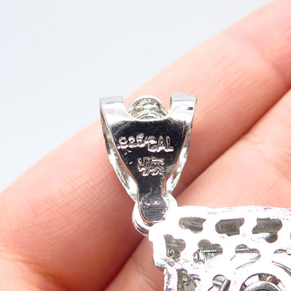 925 Sterling Silver C Z Sport Shoe / Sneaker Large Pendant