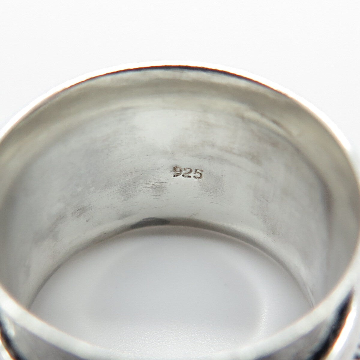 925 Sterling Silver Vintage Cannetille Wide Band Ring Size 7.5