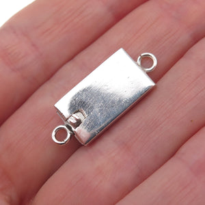 800 Silver Vintage Bracelet / Necklace Box Lock Clasp