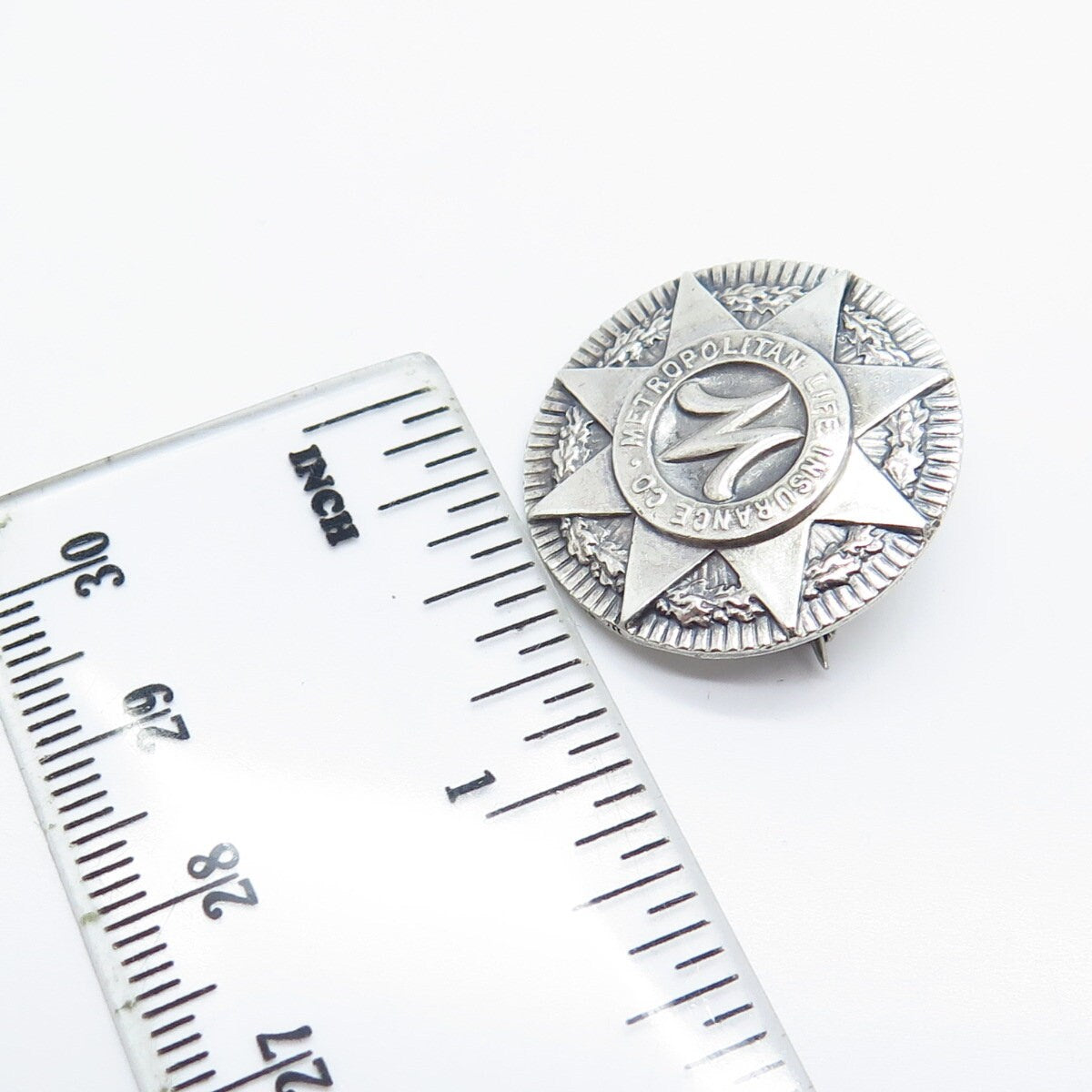 925 Sterling Silver Vintage Metropolitan Life Insurance Co. Pin Brooch