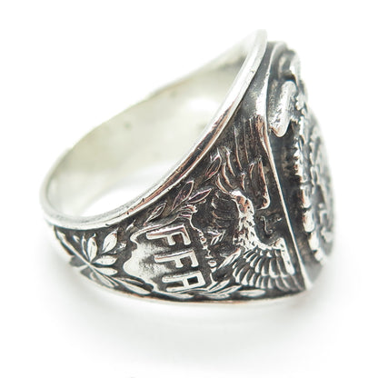 BALFOUR Sterling Silver Antique Future Farmers of USA Oxidized Ring Size 10.5