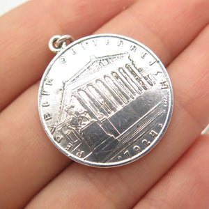 925 Sterling Silver Vintage "1924 Republik Osterreich" Charm Pendant
