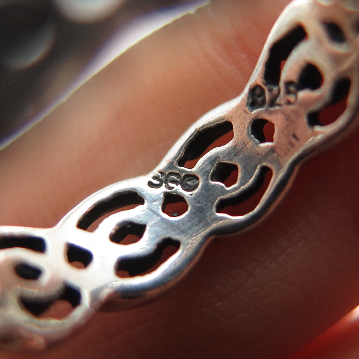 SEA GEMS 925 Sterling Silver Vintage Celtic Braided Oxidized Band Ring Size 5.25