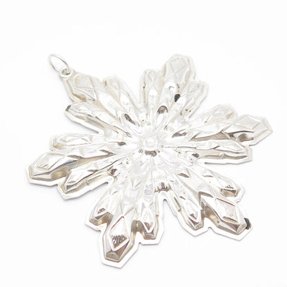 925 Sterling Silver Vintage 1974 Gorham Snowflake Christmas Ornament