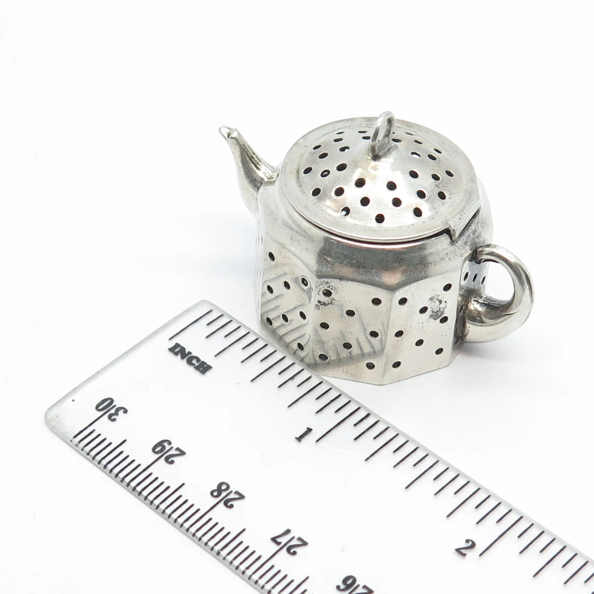 925 Sterling Silver Antique Amcraft Attleboro Mass Teapot Tea Diffuser Strainer