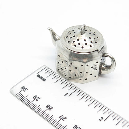 925 Sterling Silver Antique Amcraft Attleboro Mass Teapot Tea Diffuser Strainer
