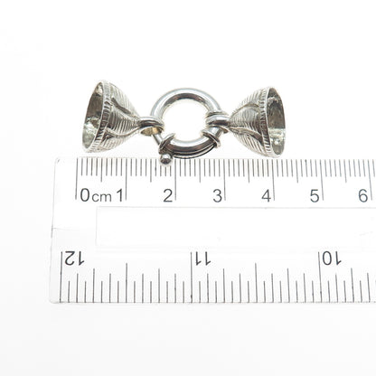 925 Sterling Silver Vintage Bracelet / Necklace Two Ends Spring Ring Lock Clasp