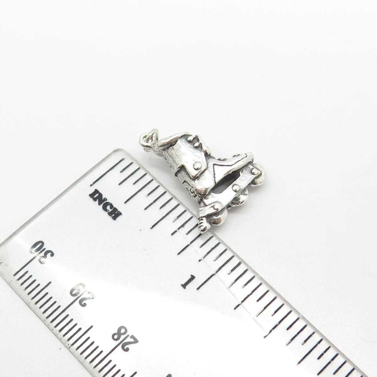 925 Sterling Silver Vintage Roller Skates Handcrafted 3D Pendant