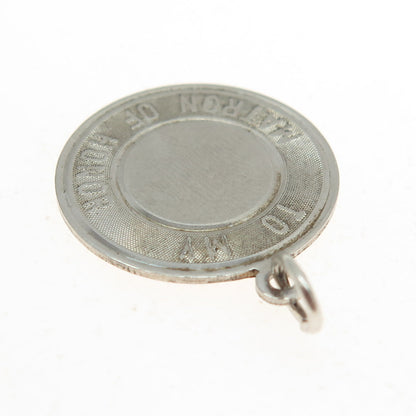 JAYPOSO 925 Sterling Silver Vintage "To My Matron of Honor" Charm Pendant