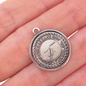 Bruce 925 Sterling Silver Vintage Chesapeake Bay Bridge-Tunnel Charm Pendant
