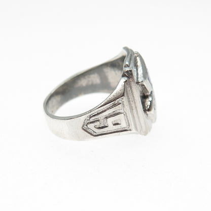REED & CO. 925 Sterling Silver Vintage 1965 Enamel Greeley School 10 Ring Size 5
