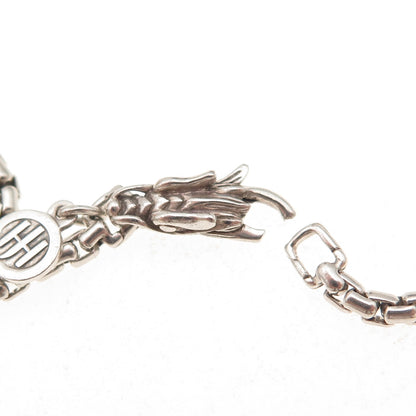 John Hardy Sterling Silver Vintage Round Box Chain Necklace 22" (broken lock)
