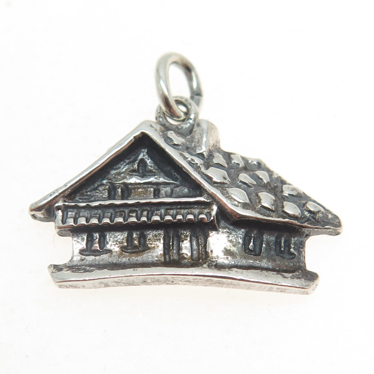 800 Silver Vintage Italy Cabin Charm Pendant