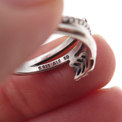 Pandora 925 Sterling Silver Round-Cut C Z Loved Sparkling Arrow Ring Size 5.25