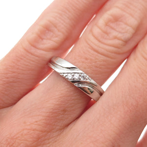 925 Sterling Silver Round-Cut C Z Band Ring Size 6
